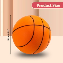 JurciCat Silent Basketball Three Sizes Silent Shot Basketball High Rebound Basketball Indoor Silent Basketball for Children and Adults (24 cm)