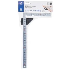 Shinwa Sokutei 12434 Curved Scale, Thick, Wide, Silver, 11.8 inches (30 cm), 8 Tiers, Includes Stopper