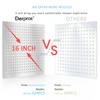 Derpras 16 Inch Square Rain Shower Head, 304 Stainless Steel,