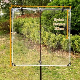 ZGLCQSGY 10'X12' Clear Vinyl tarp 14 Mil Thick Tarpaulin, Clear Tarps with Grommets, Protects Against Water, Cold Weather Resistan for Greenhouse Balcony Garden