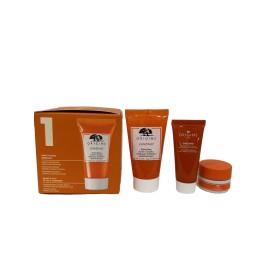 Origins HELLO RADIANCE Boosting Trio Set Ginzing Scrub Eye Cream
