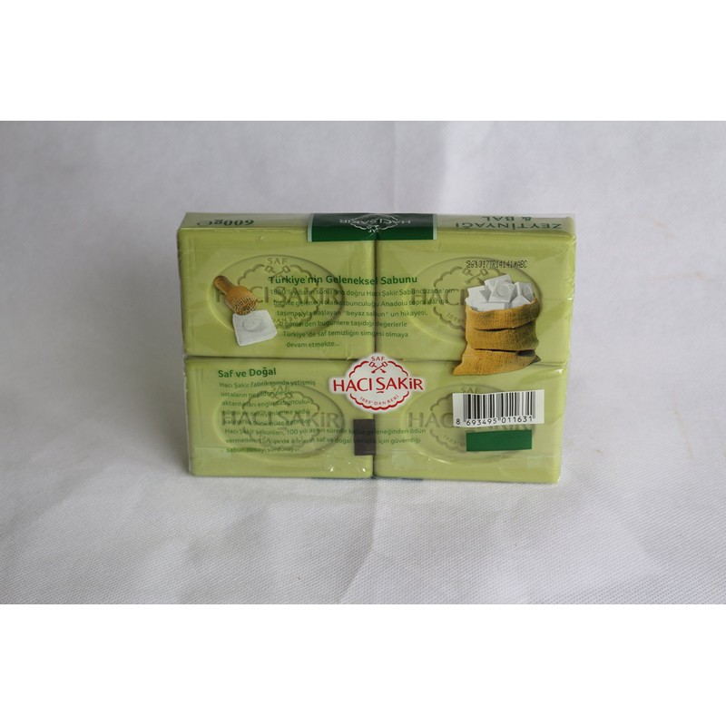 Haci Sakir Olive Oil and Honey Soap Pack of 4