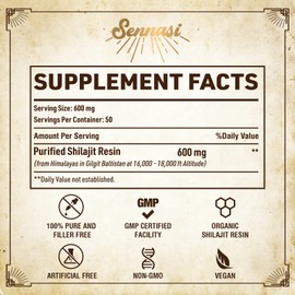 Shilajit Pure Himalayan Organic Shilajit Resin - 600mg Maximum Potency Natural Organic Shilajit Resin with 85+ Trace Minerals & Fulvic Acid for Energy, Immune Support, 30 Grams (3 Pack)