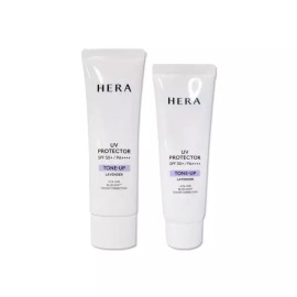 Hera 헤라 NEW UV 프로텍터 톤업 라벤더 50ml + 40ml 리뉴얼 쿨톤 선크림 기초화장 Hera NEW UV Protector Tone-up Lavender 50ml + 40ml Renewal Cool Tone Sunscreen Base Makeup