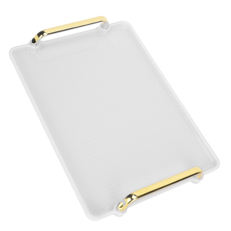 Decorative Tray Elegant Exquisite Texture Ergonomic Serving Tray with Handles