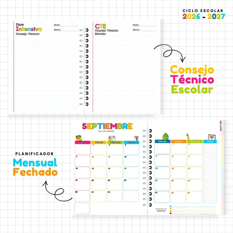 Agenda Directiva 25-26 Directora Pasta Dura Mod. Arcoiris #2