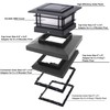 Dynaming 6 Pack Solar Post Cap Lights Outdoor with Flickering