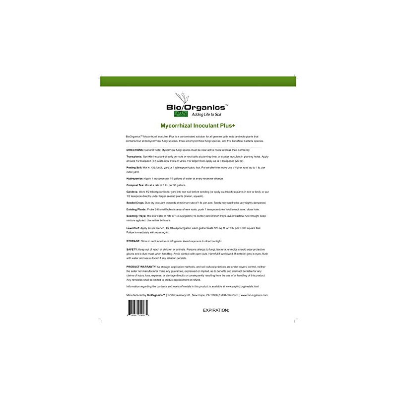 BioOrganics Mycorrhizal Inoculant Plus (1/2 lb. Jar)