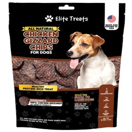 Chicken Gizzard Chips: Dogs All Natural Training Treats | Made in USA | Single Ingredient | Healthy Treats | for Puppies, Small, Medium & Large Breeds (Chicken Gizzard Chips 6 oz)