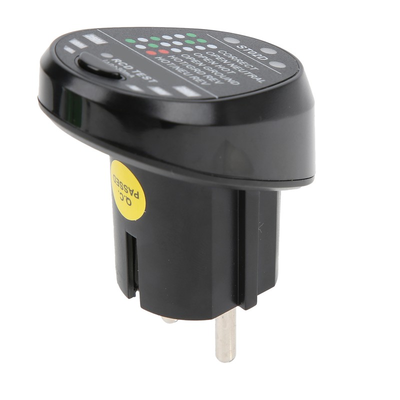 ST02D Electric Socket Tester Circuit Polarity Detector Mains Fault Checker