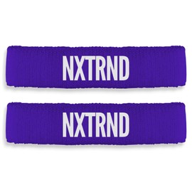 Nxtrnd Bicep Bands for Football, Slim Arm Sweat Bands, Sold as a Pair (Purple) One Size Fits Most