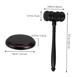 Operitacx Judge's Gavel Set Wooden Judge Hammer Courtroom Prop Legal Decor School Activity Traditional Judicial Tool