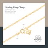 KEZEF Gold Plated Sterling Silver Singapore Twisted Curb Chain Italian