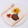 A · HOUSEWARE Hammered Flatware Set Copper/Rose Gold Silverware 20