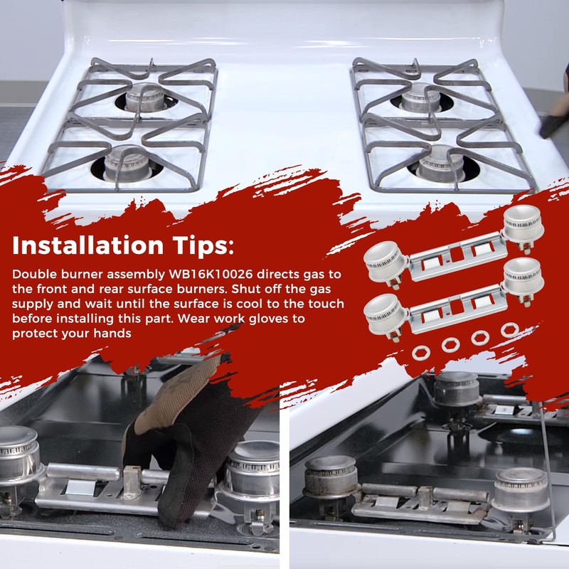 Double Burner Assembly WB16K10026 WB29K17 Double Stove Top Double Surface