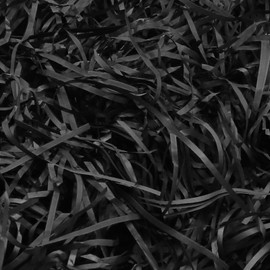 500g Black Shredded Tissue Paper for Gift Boxes & Hampers, Soft Hamper Filling and Packaging Filler, Shreds Stuffing Paper Suitable Party Baby Shower Graduation Housewarming ect