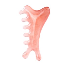 perfeclan Massagekamm aus Harz, Hand-Kopfmassage-Werkzeug, Geschenk, praktisch, multifunktional, glatter Körper, entspannend, Gua Sha, Schaben, Kopfhautkamm, Rosa