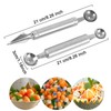 Melon Spoon Ice Cream Double Headed Stainless Steel Watermelon Baller
