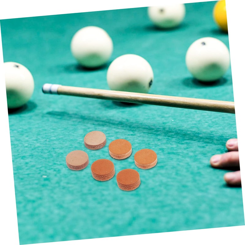 KOMBIUDA 20pcs Billiard Pool Stick Tips Leather Tips for Enhanced