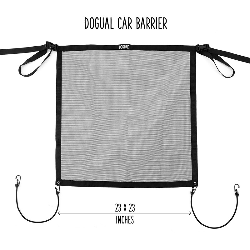 DOGUAL Dog Car Net Barrier - Universal Fit Sturdy Mesh,