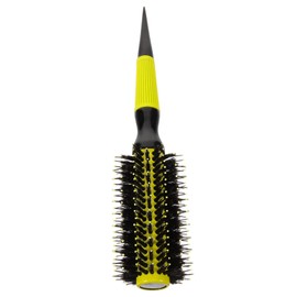 FOMIYES Small Round Brush for Blow Drying, Roller Hair Brush with Parting Tip Soft Boar Bristle Comb for Women Men Salon Hair-styling Curly Hair