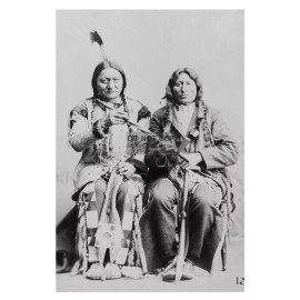 CHIEF SITTING BULL AND HIS NEPHEW ONE BULL NATIVE AMERICANS 4X6 PHOTO