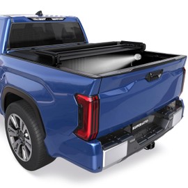 KUIPERAUTO Soft Tri Truck Bed Tonneau Cover Compatible for 2016-2023 Toyota Tacoma 5ft Bed (incl Utility Track System