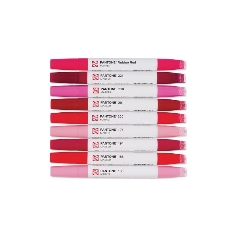 Talens | Pantone Marker 9er Set Cool Red | Dual-Tip-Stift
