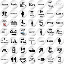 Türschilder24 Door Sign with German Text "Vorsicht bissiger Hund" Aluminium Anodised Round 100 mm Diameter