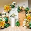 137Pcs Green and Gold Balloons Garland Arch Kit with Stars