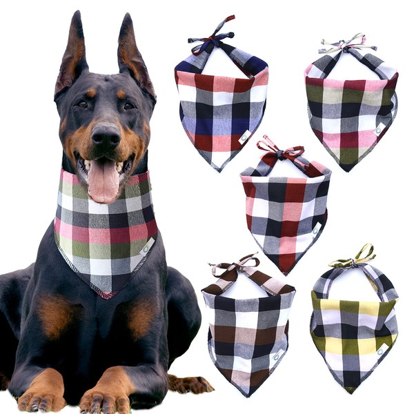 BSeries Unique Style Dog Bandanas | 5 PCS Washable Soft