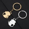 YINYA Valentines Stainless Steel Cute Couples Monkey Keychain Animals Matching