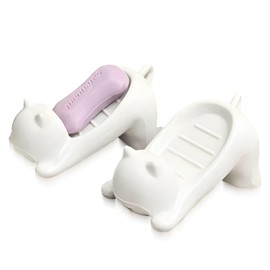 Bootoow Soap Dish with Drain for Bathroom, Pack of 2 Soap Dish with Drain, Soap Dish, Soap Box, Travel Soap Box, Soap Dishes for Shower, Bathroom, Kitten