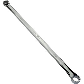 AERZETIX - C45546 - Polygonal Spanner Double Eyelet/Ring 14x15mm - Length 37cm - Extra Long Straight CR-V Steel Key for Tightening/Assembly - Polished Handle 12 Sides Hexagonal