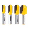 YONICO Round Nose Core Box Router Bit Set 4 Bit
