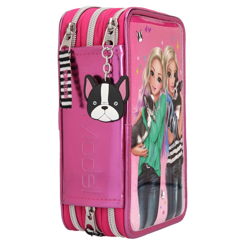 Depesche 10689 Pencil Case with 3 Zippers and Pens by