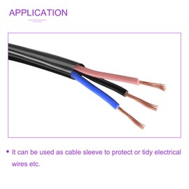 DMiotech ID 16mm OD 20m, 0.5m Length PVC Rigid Pipe Round Tube Black for Water Pipe Cable Sleeve