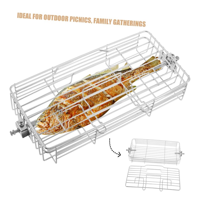 WOONEKY High Temperature Resistant Stainless Steel Rotating Cage for Fish