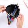 Double-Sided Glitter Pencil Case Reversible Sequin Zipper Pencil Pouch for