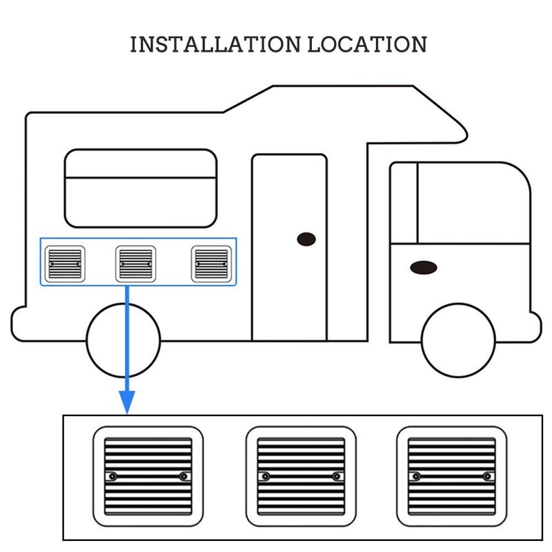 MACHSWON 12V Cooling Exhaust Fan Air Vent Ventilation for Motorhome
