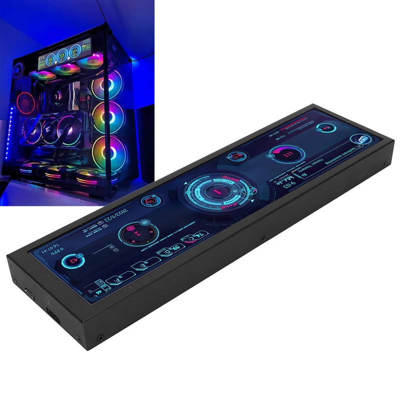 8.8 Inch IPS Display 1920x480 CPU GPU SSD Data Temperature