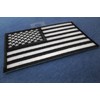 US Flag Black White Patch 4 Inch - 4x2.5 inch.