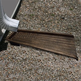Oakland Living AZFLAG-SB-Bronze USA Patriotic Flag Cast Aluminum Metal Downspout Gutter 24 in. Heavy Splash Block
