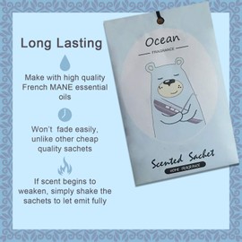 LIFFLY 14 Packs Ocean Scented Sachets Bag for Drawer and Closet Xmas Gift 15 Scents Optional