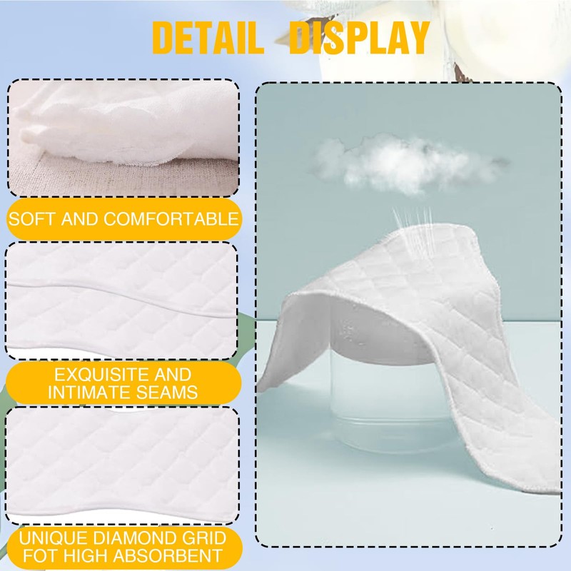 Katyjun Pack of 4 Bra Inserts Cotton Sweating, Reusable Anti-Sag