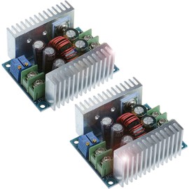 iHaospace 2 Pcs Constant Current CC CV Buck Converter Module DC 6-40V to 1.2-36V 20A 300W Adjustable Step Down Voltage Regulator Power Supply Module with Short Circuit Protection Function