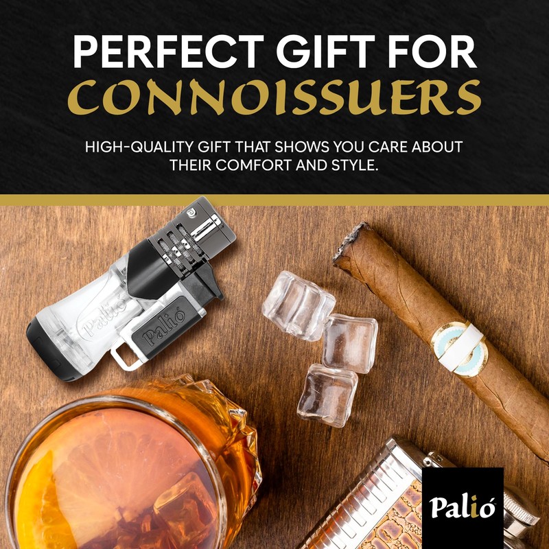 Palió Siena Single Jet-Flame Refillable Butane Torch Lighter, Clear |