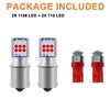 GLOFE 3Pcs Red Interior Map Dome Light LED Bulbs Compatible