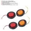 4pcs 2in Round LED Indicator Light Side Marker Lamp Red