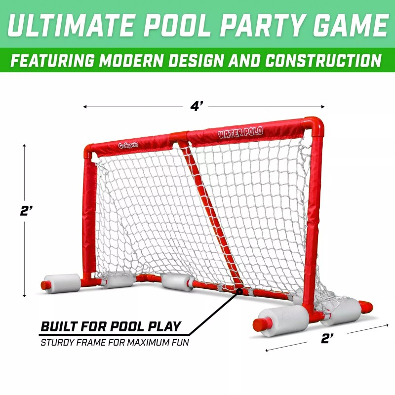 GoSports Floating Water Polo Game Set | Summer Pool Sports